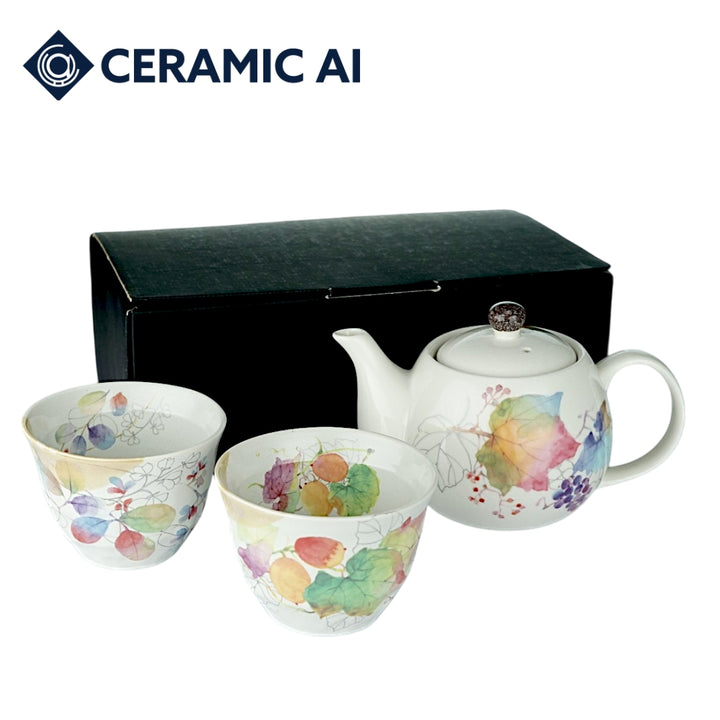 Minoyaki美濃燒 花水彩茶器套組