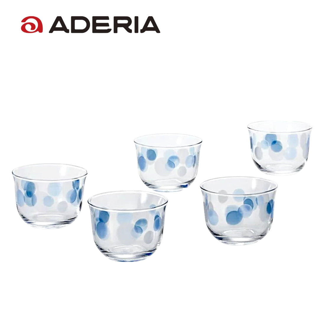ADERIA 冷茶杯 水玉 5入組