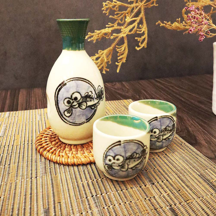 美濃燒 清酒杯壺套組 一壺二杯組