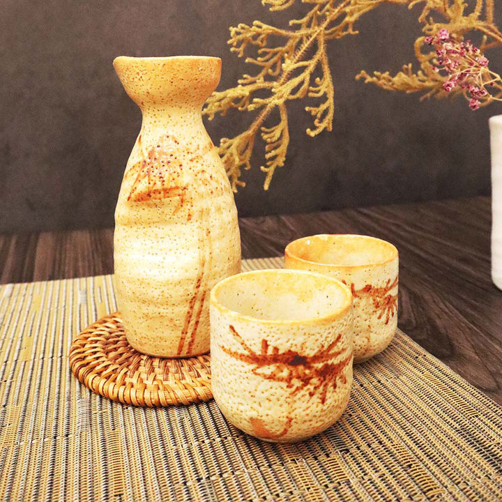 美濃燒 清酒杯壺套組 一壺二杯組