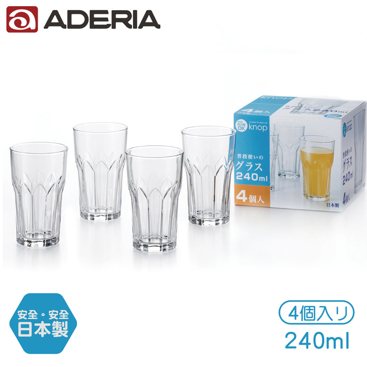 ADERIA 波紋冷茶杯 4入組