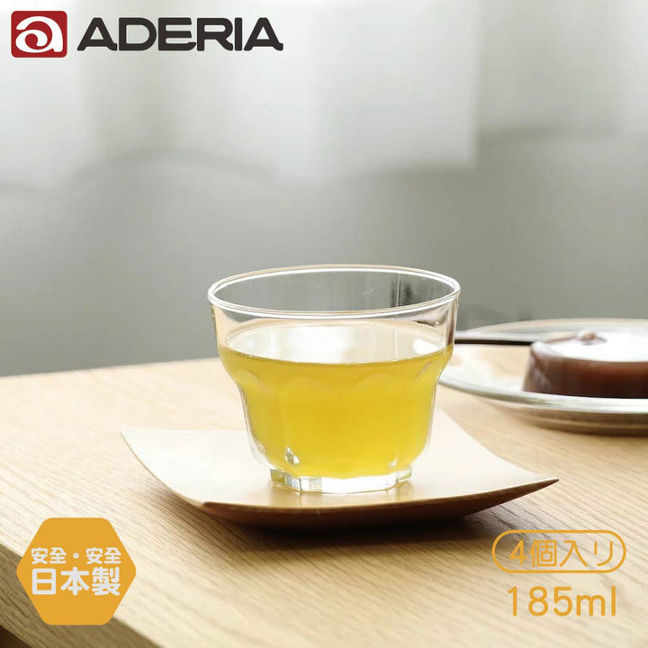 ADERIA 波紋玻璃杯 4入組